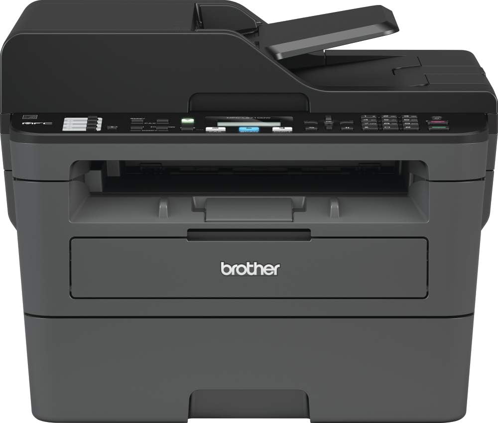 Brother MFCL2710DW Stampante Multifunzione Laser 4 in 1 Bianco e Nero, Velocità Stampa 30 ppm, Scheda di Rete Cablata, Wi-Fi, Stampa Fronte/Retro Automatica, ADF 50 Fogli, Display LCD